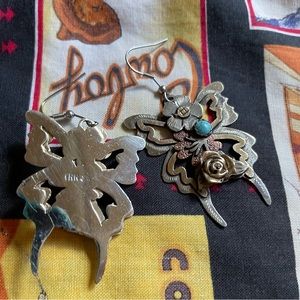Rowdy Rose Butterfly Earrings
